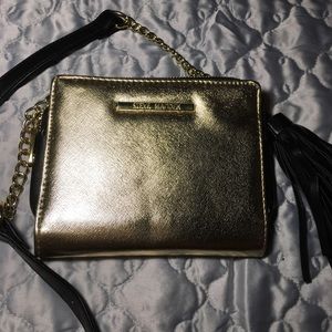 Steve Madden gold crossbody bag